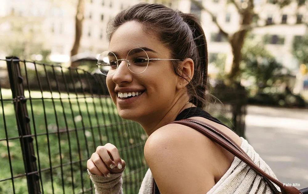 rimless glasses